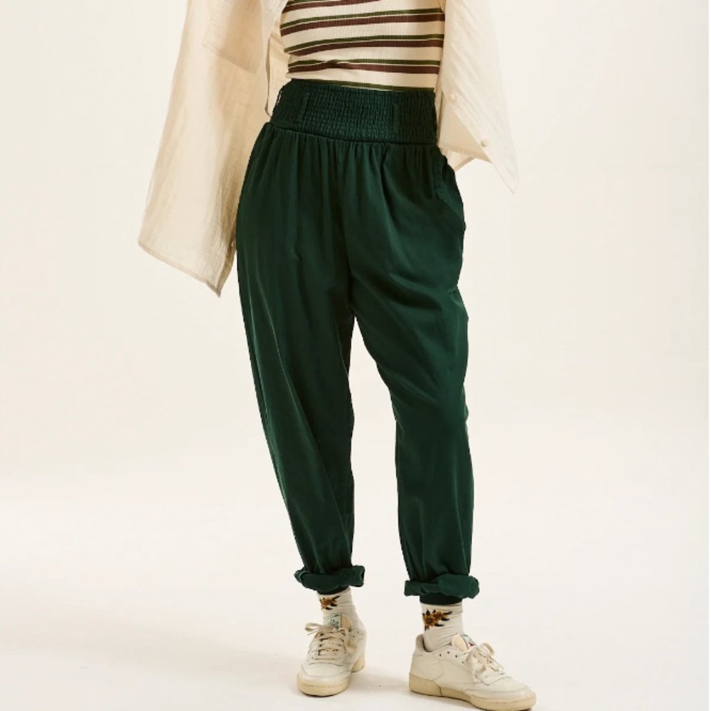 Lucy & Yak Alexa Trousers - Posy Green | XL (UK 20-22)